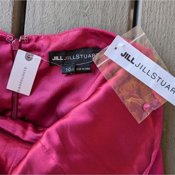 NWT Anthropologie Jill‎ Stuart Fuchsia Rasa Halter Maxi Dress Size 10 Black Tie - Picture 6 of 7